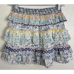 Hemant Nandita Ruffled Floral Tiered Mini S Pastel 1541